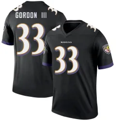 Youth Melvin Gordon III Baltimore Ravens No.33 Legend Jersey - Black