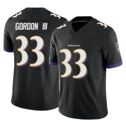 Youth Melvin Gordon III Baltimore Ravens No.33 Limited Vapor F.U.S.E. Jersey - Black