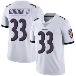 Youth Melvin Gordon III Baltimore Ravens No.33 Limited Vapor Untouchable Jersey - White