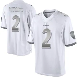 Youth Nate Wiggins Baltimore Ravens No.2 Limited Platinum Jersey - White