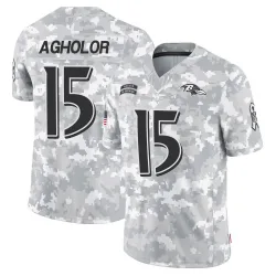Youth Nelson Agholor Baltimore Ravens No.15 Limited 2024 Salute to Service Jersey - Arctic Camo