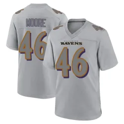 Youth Nick Moore Baltimore Ravens No.46 Game Atmosphere Fashion Jersey - Gray