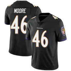 Youth Nick Moore Baltimore Ravens No.46 Limited Alternate Vapor Untouchable Jersey - Black