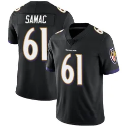 Youth Nick Samac Baltimore Ravens No.61 Limited Alternate Vapor Untouchable Jersey - Black