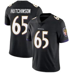 Youth Ozzie Hutchinson Baltimore Ravens No.65 Limited Alternate Vapor Untouchable Jersey - Black
