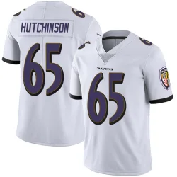 Youth Ozzie Hutchinson Baltimore Ravens No.65 Limited Vapor Untouchable Jersey - White