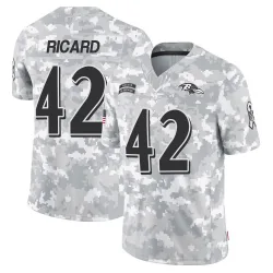 Youth Patrick Ricard Baltimore Ravens No.42 Limited 2024 Salute to Service Jersey - Arctic Camo