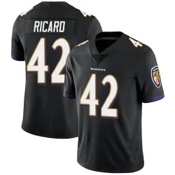 Youth Patrick Ricard Baltimore Ravens No.42 Limited Alternate Vapor Untouchable Jersey - Black