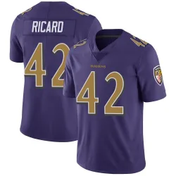 Youth Patrick Ricard Baltimore Ravens No.42 Limited Color Rush Vapor Untouchable Jersey - Purple