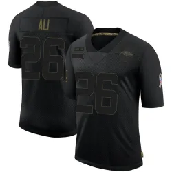 Youth Rasheen Ali Baltimore Ravens No.26 Limited 2020 Salute To Service Jersey - Black