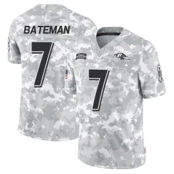 Youth Rashod Bateman Baltimore Ravens No.7 Limited 2024 Salute to Service Jersey - Arctic Camo
