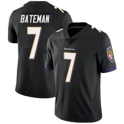 Youth Rashod Bateman Baltimore Ravens No.7 Limited Alternate Vapor Untouchable Jersey - Black