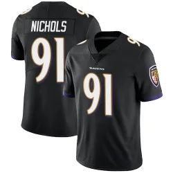 Youth Rayshad Nichols Baltimore Ravens No.91 Limited Alternate Vapor Untouchable Jersey - Black