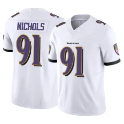 Youth Rayshad Nichols Baltimore Ravens No.91 Limited Vapor F.U.S.E. Jersey - White