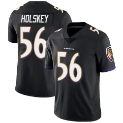 Youth Reid Holskey Baltimore Ravens No.56 Limited Alternate Vapor Untouchable Jersey - Black