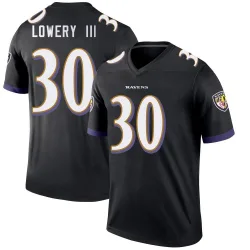 Youth Reuben Lowery III Baltimore Ravens No.30 Legend Jersey - Black