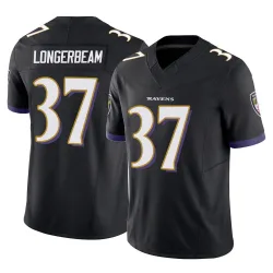 Youth Robert Longerbeam Baltimore Ravens No.37 Limited Vapor F.U.S.E. Jersey - Black