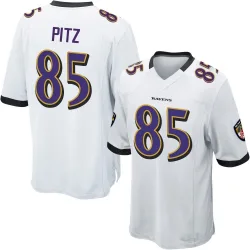 Youth Sam Pitz Baltimore Ravens No.85 Game Jersey - White
