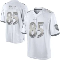 Youth Sam Pitz Baltimore Ravens No.85 Limited Platinum Jersey - White