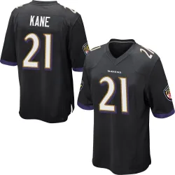 Youth Sanoussi Kane Baltimore Ravens No.21 Game Jersey - Black