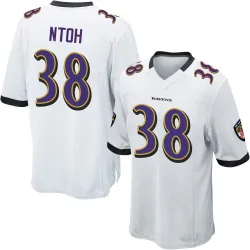 Youth Sone Ntoh Baltimore Ravens No.38 Game Jersey - White
