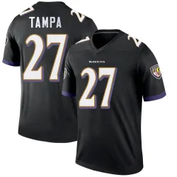 Youth T.J. Tampa Baltimore Ravens No.27 Legend Jersey - Black