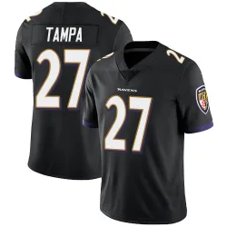 Youth T.J. Tampa Baltimore Ravens No.27 Limited Alternate Vapor Untouchable Jersey - Black