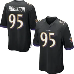Youth Tavius Robinson Baltimore Ravens No.95 Game Jersey - Black