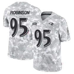 Youth Tavius Robinson Baltimore Ravens No.95 Limited 2024 Salute to Service Jersey - Arctic Camo