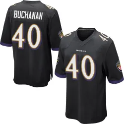 Youth Teddye Buchanan Baltimore Ravens No.40 Game Jersey - Black