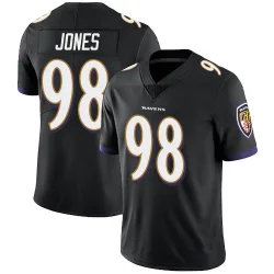 Youth Travis Jones Baltimore Ravens No.98 Limited Alternate Vapor Untouchable Jersey - Black