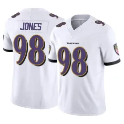 Youth Travis Jones Baltimore Ravens No.98 Limited Vapor F.U.S.E. Jersey - White