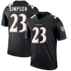 Youth Trenton Simpson Baltimore Ravens No.23 Legend Jersey - Black
