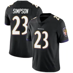 Youth Trenton Simpson Baltimore Ravens No.23 Limited Alternate Vapor Untouchable Jersey - Black