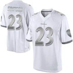 Youth Trenton Simpson Baltimore Ravens No.23 Limited Platinum Jersey - White