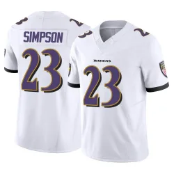 Youth Trenton Simpson Baltimore Ravens No.23 Limited Vapor F.U.S.E. Jersey - White