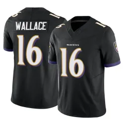 Youth Tylan Wallace Baltimore Ravens No.16 Limited Vapor F.U.S.E. Jersey - Black