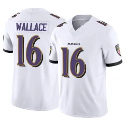 Youth Tylan Wallace Baltimore Ravens No.16 Limited Vapor F.U.S.E. Jersey - White