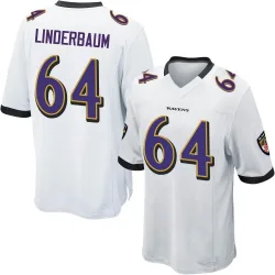Youth Tyler Linderbaum Baltimore Ravens No.64 Game Jersey - White