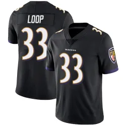 Youth Tyler Loop Baltimore Ravens No.33 Limited Alternate Vapor Untouchable Jersey - Black