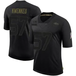 Youth William Kwenkeu Baltimore Ravens No.57 Limited 2020 Salute To Service Jersey - Black