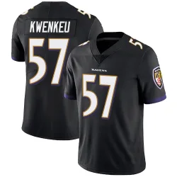 Youth William Kwenkeu Baltimore Ravens No.57 Limited Alternate Vapor Untouchable Jersey - Black