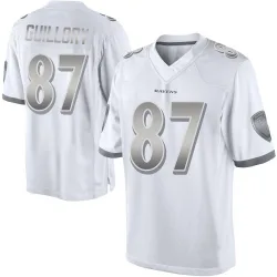 Youth Xavier Guillory Baltimore Ravens No.87 Limited Platinum Jersey - White